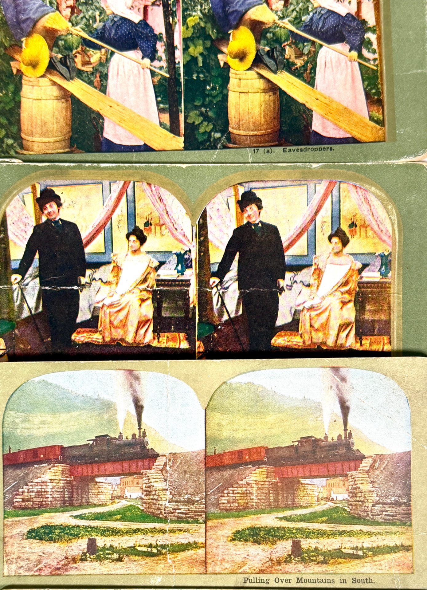 FOTOS STEREO (8, VICTORIANAS) COLOREADAS vista 2