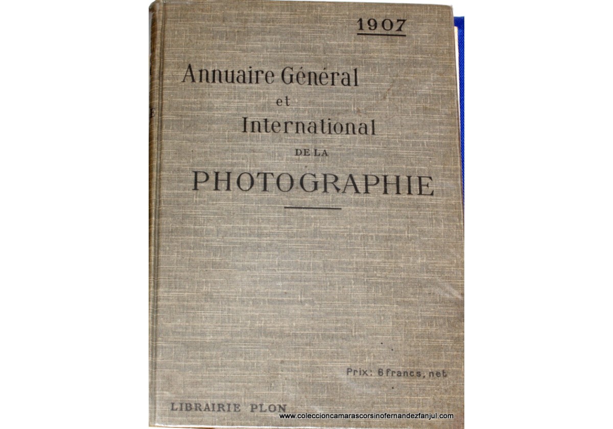 Libro: ANUAIRE GENERAL ET INTERNATIONAL DE LA PHOTOGRAPHIE.