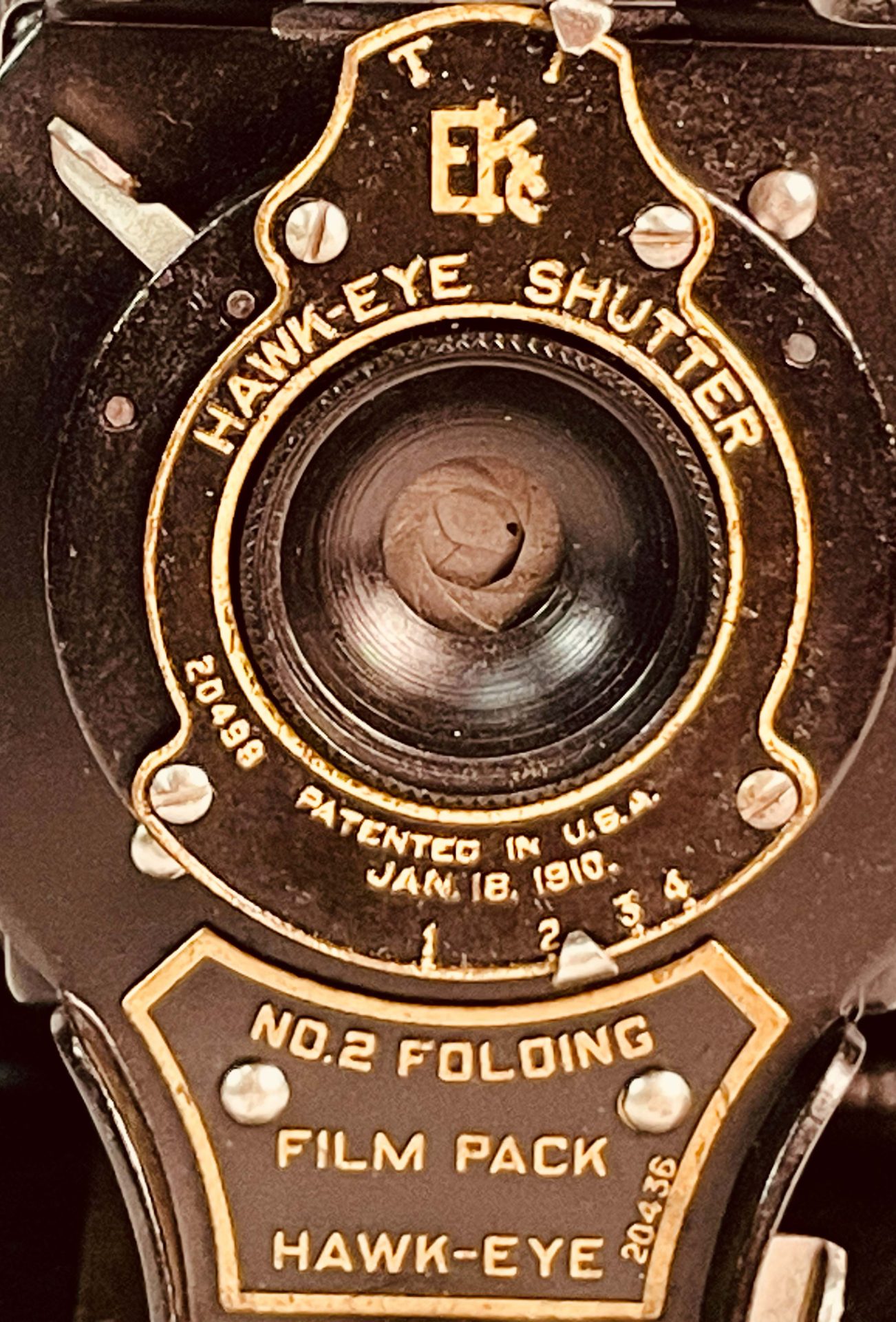 KODAK, Nº 2 FOLDING FILM PACK HAWK-EYE vista 2
