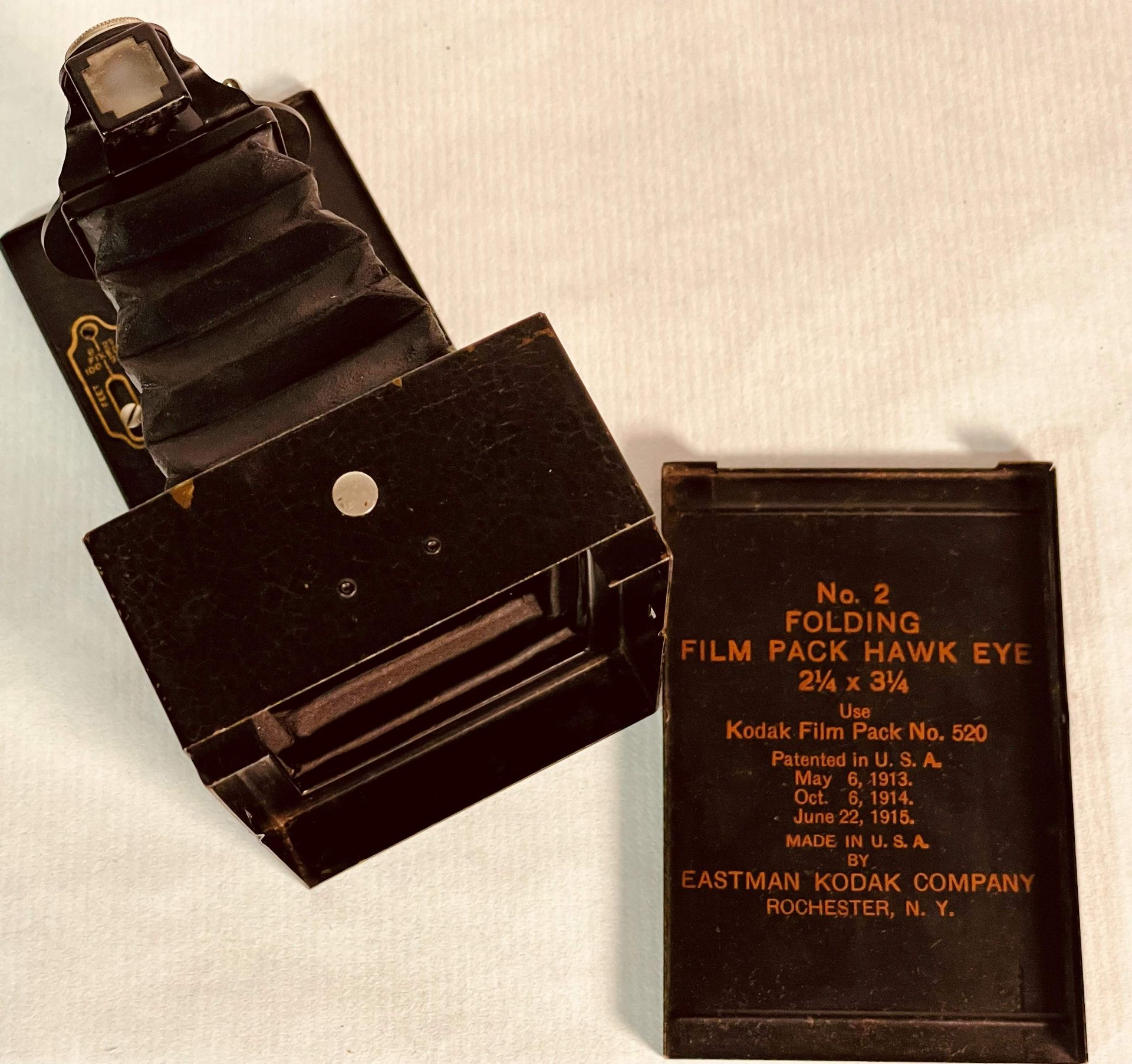 KODAK, Nº 2 FOLDING FILM PACK HAWK-EYE vista 4