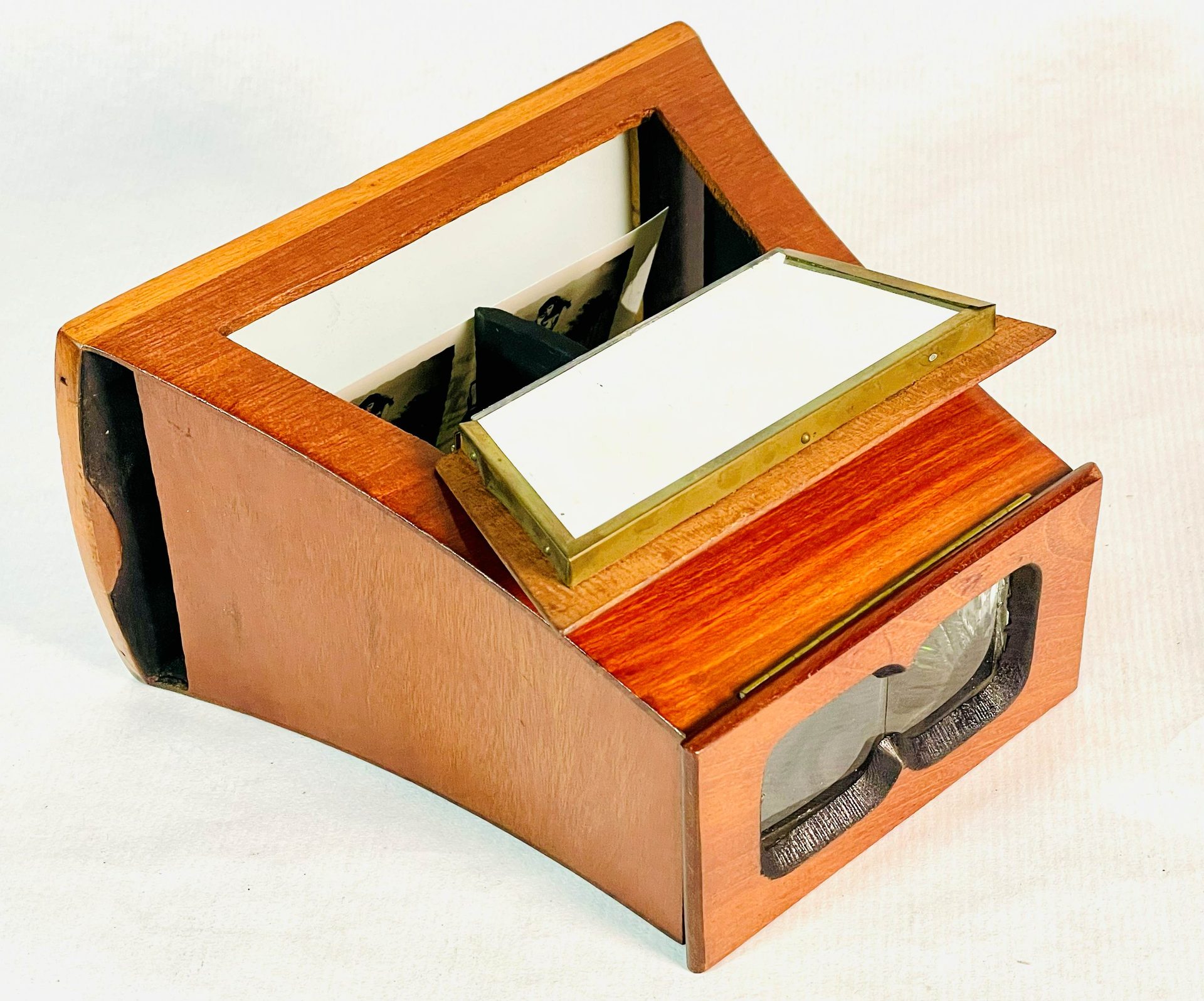 STEREOOSCOPIO BREWSTER, S/M MADERA OPTICAS JUNTAS vista 2
