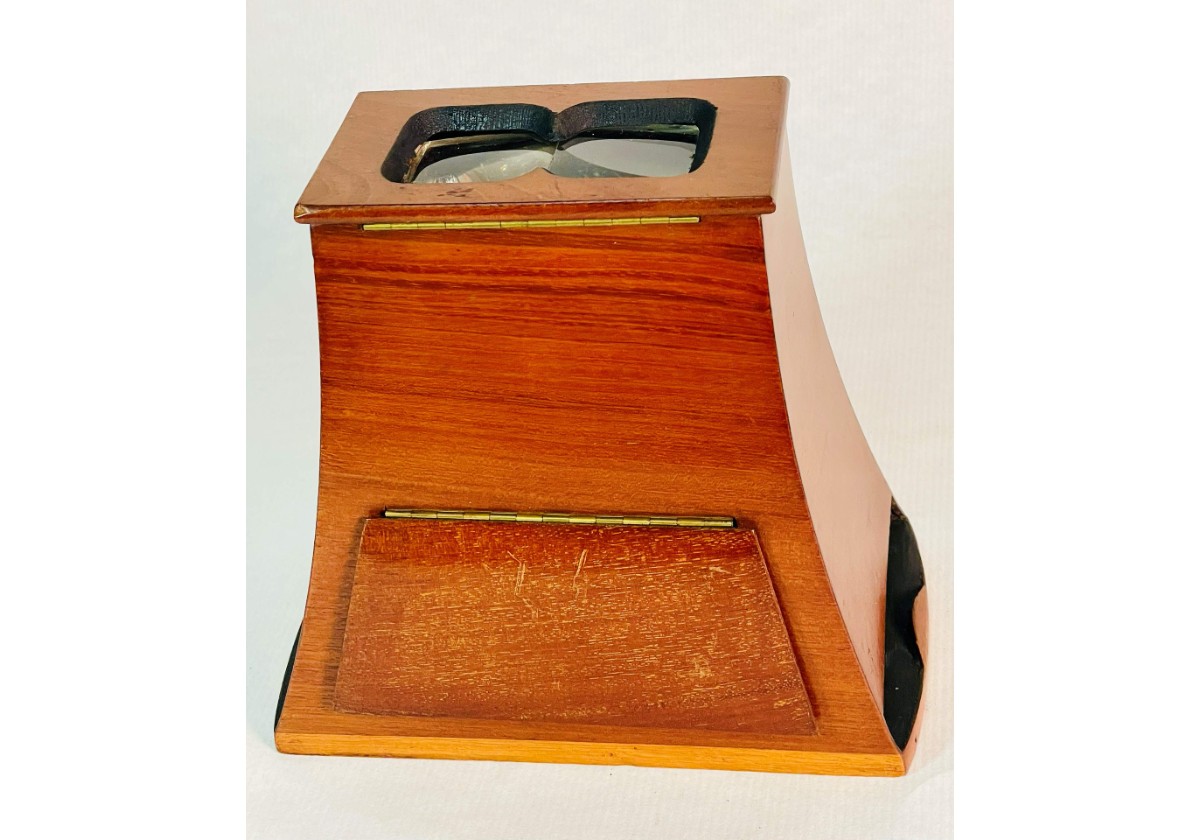 STEREOOSCOPIO BREWSTER, S/M MADERA OPTICAS JUNTAS