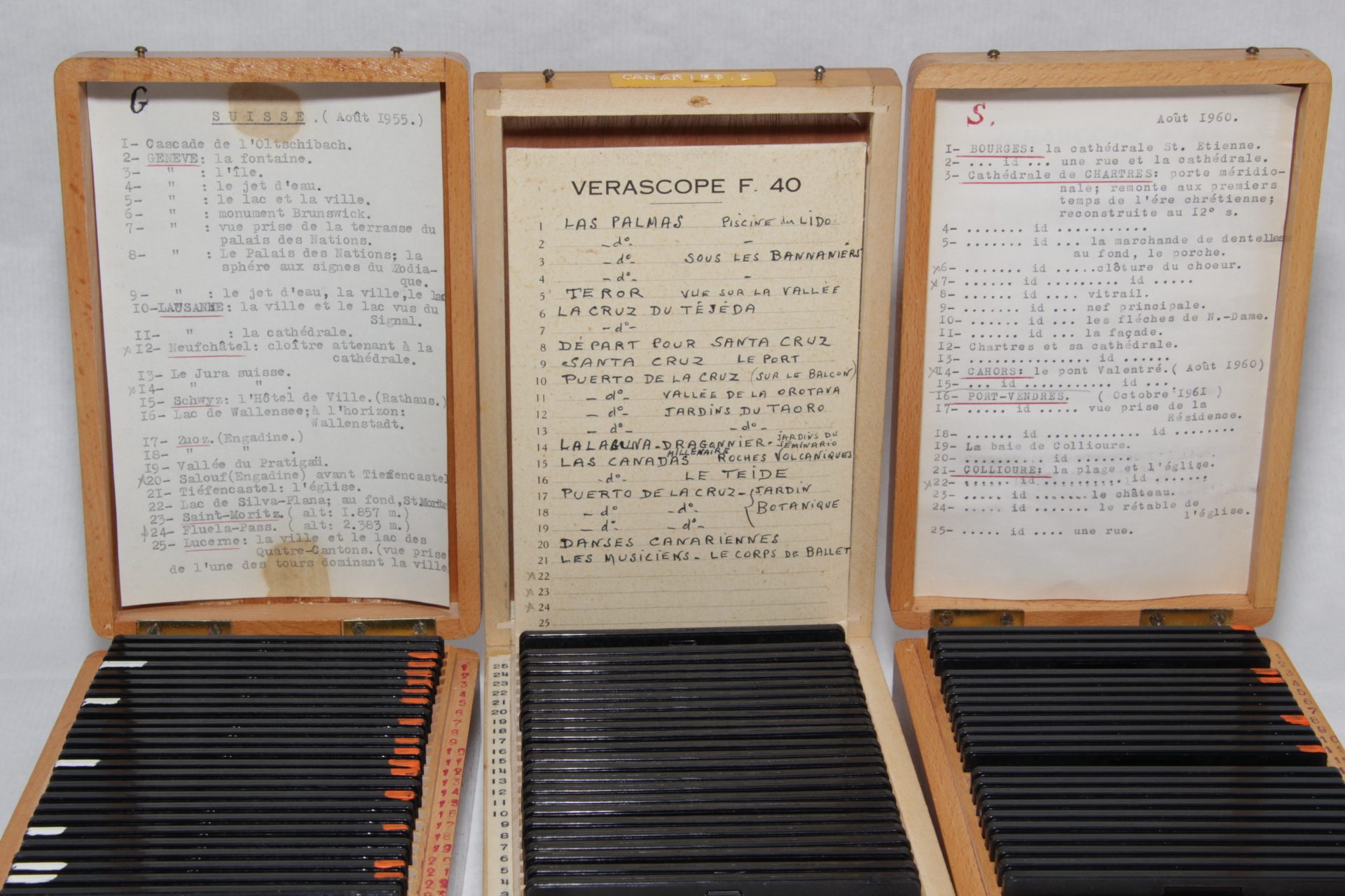 3 CAJAS STEREODIAPOSITIVAS VERASCOPE vista 4