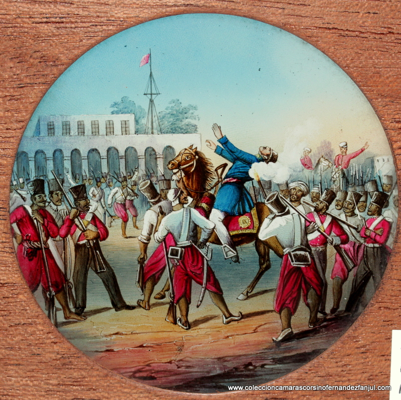 5 DIAPOSITIVAS LINTERNA MÁGICA HISTÓRICAS