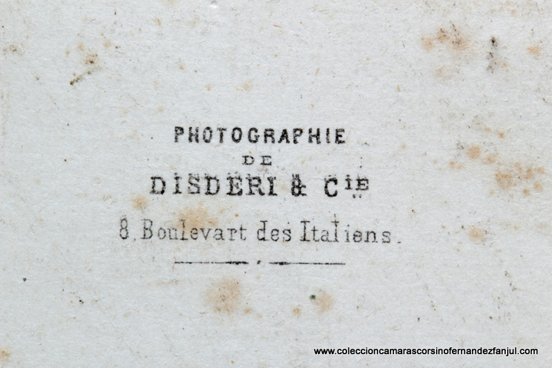 DISDERI, TARJETA DE VISITA vista 2